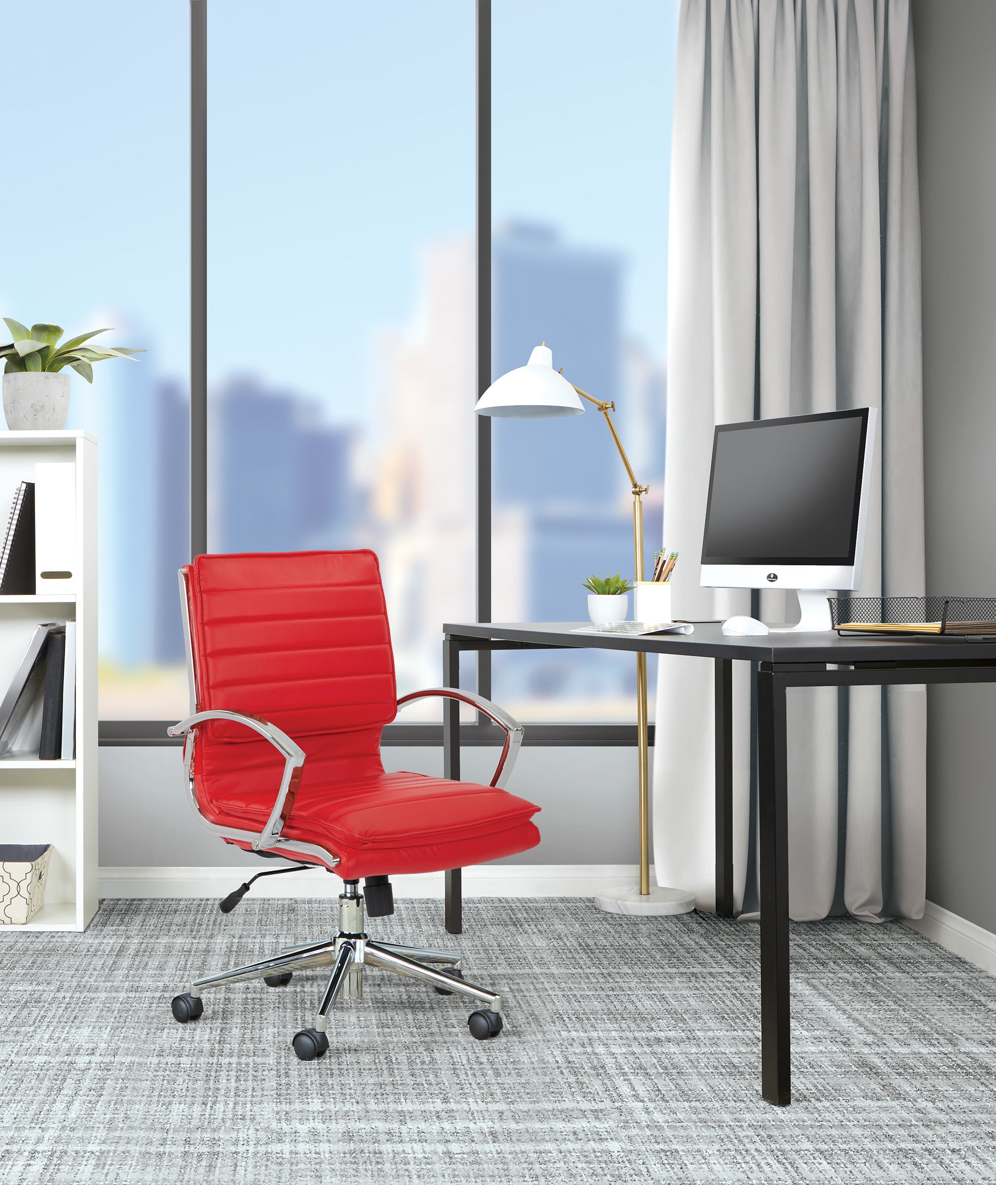 Mid Back Manager's Faux Lthr Chair